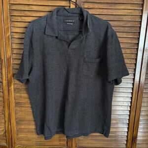 AXIST Men's Golf Polo Shirt - Short Sleeve Black/Gray - Size XL 100% Cotton